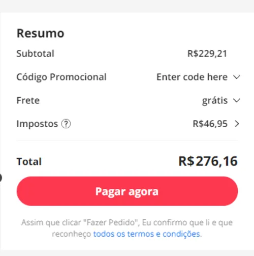 Imagem na descrição da promoção