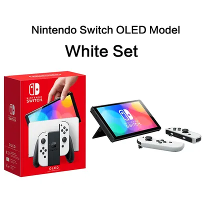 Nintendo Switch OLED Model 64GB 7inch OLED Screen White Set Blue Red Neon Joy Con 