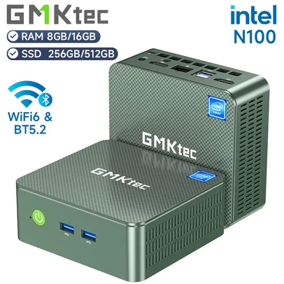 [IMPOSTO INCLUSO] GMKtec G3 Mini PC, Intel N100, Windows 11 Pro, 8/256GB, Rede 2.5GB, Wifi 6