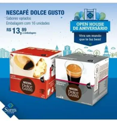 Dolce Gusto 13,89 no open house Sam's Club