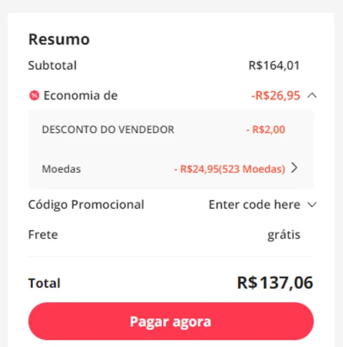 Imagem na descrição da promoção