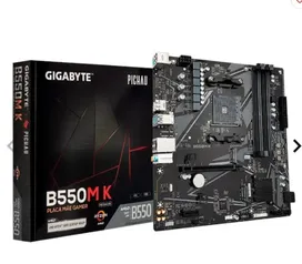 Placa Mae Gigabyte B550M K, DDR4, Socket AMD AM4, M-ATX, Chipset AMD B550, B550M-K