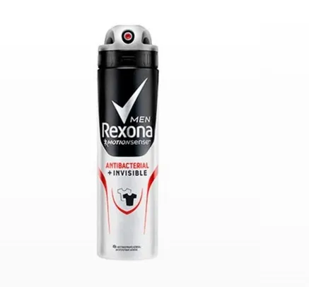 Desodorante Antitranspirante Rexona Antibacterial + Invisible Masculino 150ml | Leve 10 pague 7 por R$7,60 cada