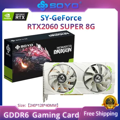 Placa de vídeo Nvidia Geforce Rtx2060 Super Gddr6 8g Placa Gráfica 256