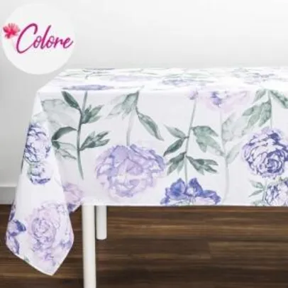 [AME R$48] Toalha De Mesa Retangular Jardim Aquarela - 160 X 240 Cm | R$80