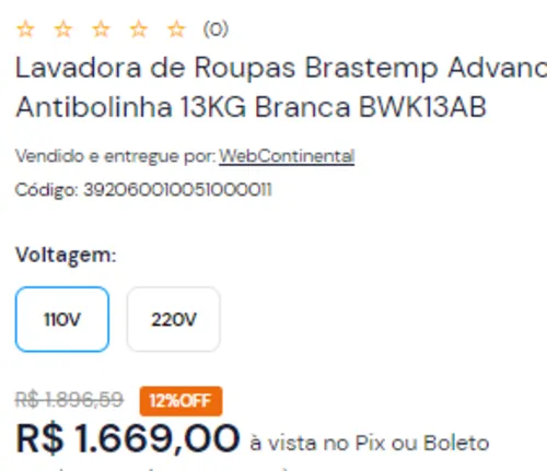 Imagem na descrição da promoção