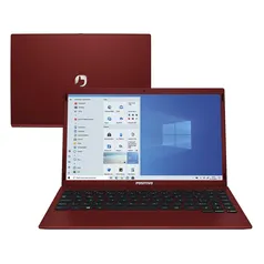 Notebook Positivo Motion Q464C-O Intel Atom Quad Core Z8350 4GB RAM 64GB HD 14,1&quot; Windows 10 Home Vermelho