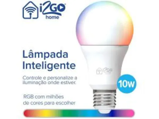 [APP + C.Ouro + Magalupay | 10 unid] Lâmpada Smart Bulbo i2GO RGB - 10W | R$ 63 cada