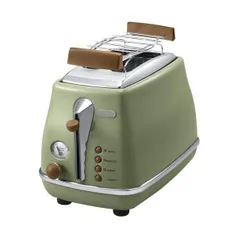 Torradeira DeLonghi Icona Vintage Ctov2103 4 Níveis de Tostagem 2 Fatias Verde - R$169