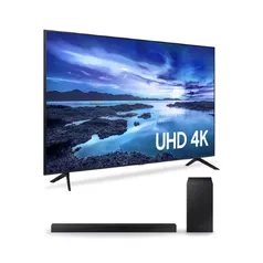 Combo Smart TV 50" Crystal UHD 4K 50AU7700 + Soundbar HW-A455