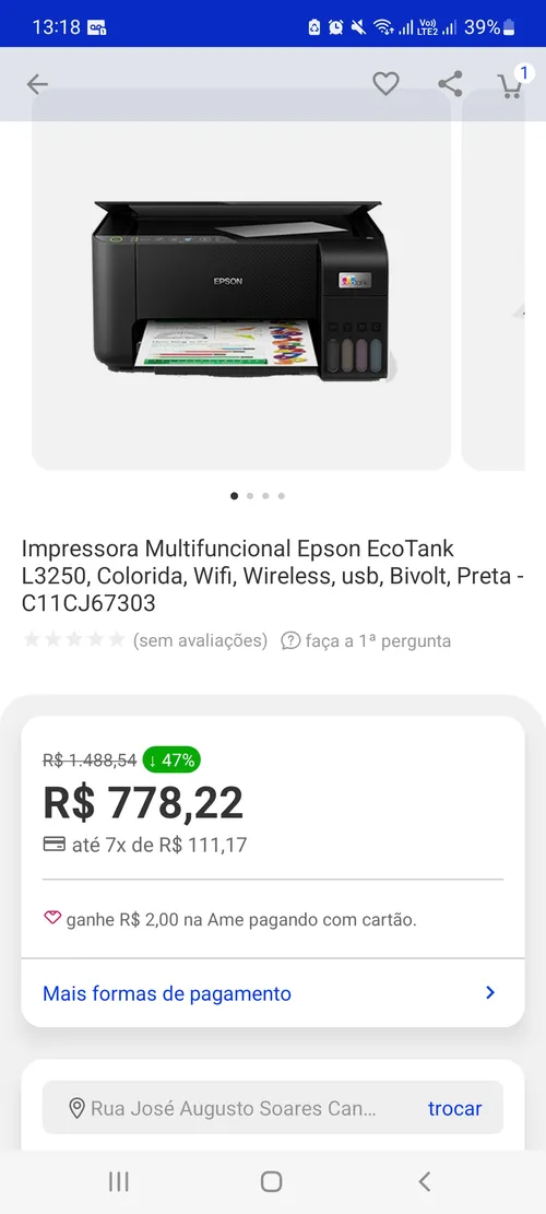 Imagem na descrição da promoção