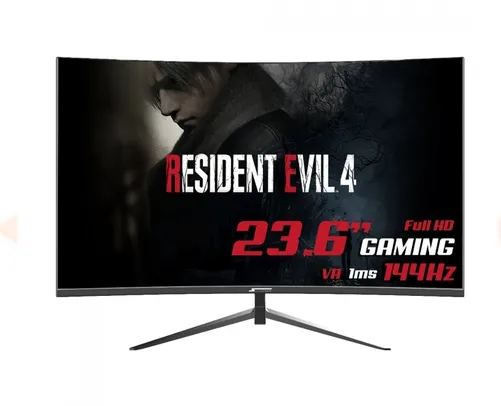 Monitor Gamer SuperFrame Precision, 23.6 Pol, Curvo, Full HD, 1ms, 144Hz, HDMI/DP, SFP2415 FHD