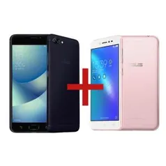 ZenFone 4 Max 3GB/32GB Preto + Zenfone Live Rosa - R$ 1499