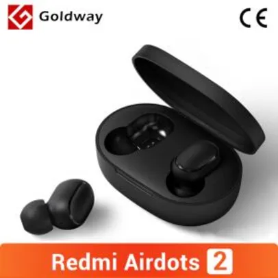 (1ª Compra) Xiaomi Redmi Air Dots 2 Sem Fio Bluetooth 5.0 Tws Fone de Ouvido Original Ligação Automática R$69
