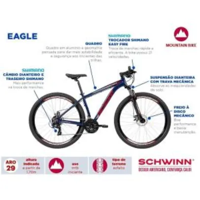 Bicicleta Aro 29 Schwinn Eagle 21 Marchas | R$1.092