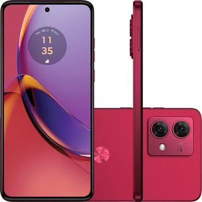 Smartphone Moto G84 256GB 5G Wi-Fi Tela 6.55'' 8GB de RAM Câmera Traseira de 50MP + 2MP + QVGA -  Viva Magenta - Vegan Leather