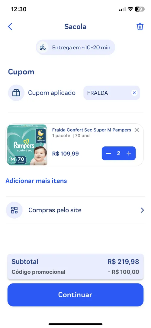 Imagem na descrição da promoção