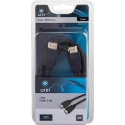 Cabo HDMI 1.4 AR524-12 3,6 metros Banhado a Ouro ONN - R$ 8,01