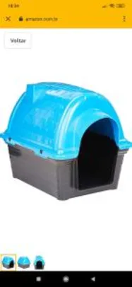 Casinha Plástica Furacão Pet Iglu N.1.0, Azul Furacão Pet para Cães - R$39