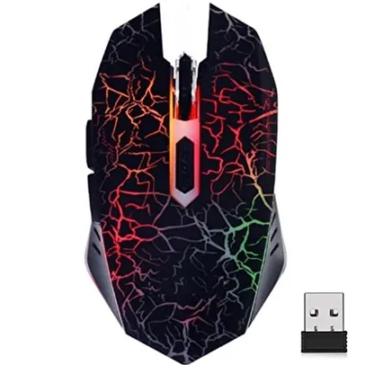 SZAMBIT Mouse para Jogos Wireless,Confortável USB Óptico RGB Mouse Ergonômico com 4 Configurações DP