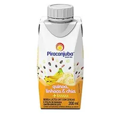 [PRIME]Bebida Láctea Quinoa Linhaça E Chia Sabor Banana Piracanjuba 200Ml