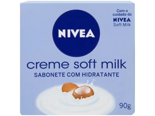 [App + c. ouro] Sabonete em Barra Nivea Creme Soft Milk | R$1,45