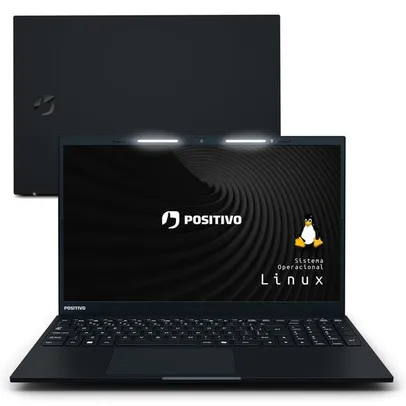 Notebook Positivo Vision R15 AMD® Ryzen 7-5700U Linux 32GB RAM 512GB SSD Full HD 15.6” Lumina Bar - Preto