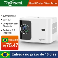 ThundeaL Mini projetor Full HD TD91, vídeo 4K, 5G, WiFi, Android, portátil