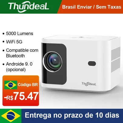 ThundeaL Mini projetor Full HD TD91, vídeo 4K, 5G, WiFi, Android, portátil