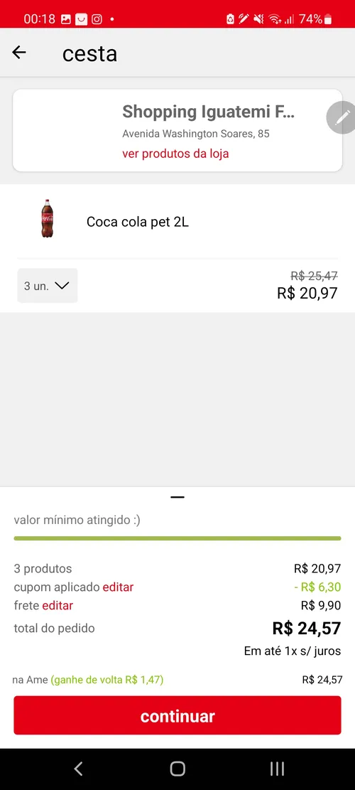 Imagem na descrição da promoção