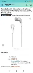 [PRIME] Fone de Ouvido Estereo Earbuds 2, Intra-Auricular - Motorola | R$29