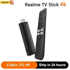 [Taxa inclusa/moedas] Realme TV Stick 4K com Google TV (Android) - Transforma TV ou Monitor em Smart TV 