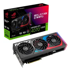 Placa de Vídeo RTX 4070 Ti Super ASUS ROG Strix OC Edition NVIDIA GeForce, 16GB GDDR6X, DLSS3 - ROG-STRIX-RTX4070TIS-O16G-GAMING