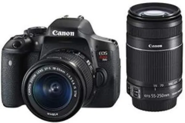 EOS Rebel, Canon, EOS Rebel T6i Premium Kit BR, Preta R$3.404