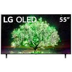 Smart TV 55" LG 4K OLED 55A1 Dolby Vision IQ, Dolby Atmos, Inteligência Artificial ThinQ AI, Google, Alexa - 2021 | R$4.800