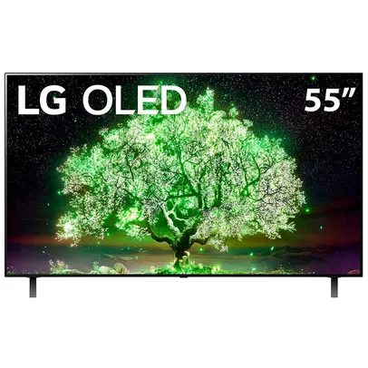 Smart TV 55" LG 4K OLED 55A1 Dolby Vision IQ, Dolby Atmos, Inteligência Artificial ThinQ AI, Google, Alexa - 2021 | R$4.800