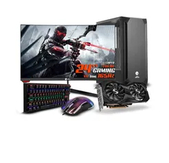 Setup Gamer Odisseia AMD Ryzen 5 4500, RX 6600, 16GB|480GB NVMe, Monitor 24&quot; 165Hz, Mouse 