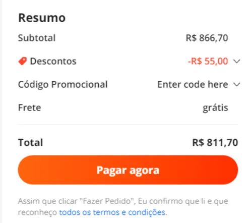 Imagem na descrição da promoção