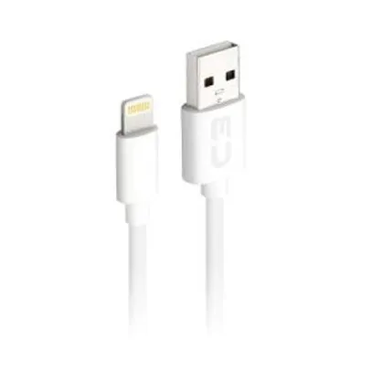 (PRIME) Cabo USB-Lightning C3Plus Branco 2m 2A | R$10