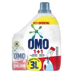 2 Kit Sabão para diluir OMO 500ml com garrafa