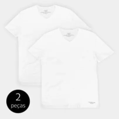 Saindo por R$ 75: 2 Peças Camiseta Calvin Klein Meia Malha Masculina | R$75 | Pelando