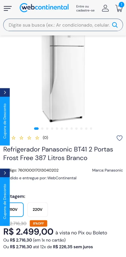 Imagem na descrição da promoção