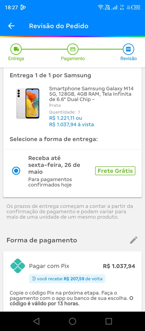 Imagem na descrição da promoção