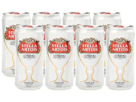 [App] 7 Caixas de Cerveja Stella Artois 269ml - 8 Unidades | R$2,25 a Unidade