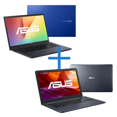 Notebook ASUS VivoBook X513EA-BQ1063T Azul Cobalto + Notebook ASUS VivoBook X543UA-DM3507 Cinza Escuro