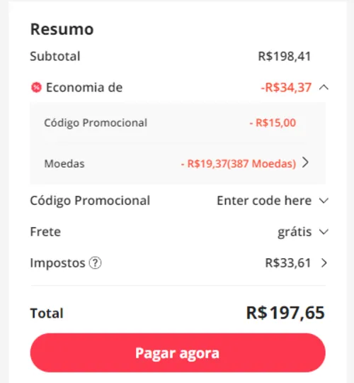 Imagem na descrição da promoção