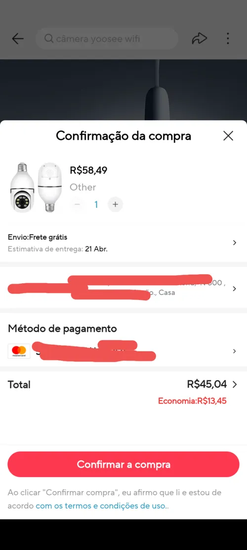 Imagem na descrição da promoção