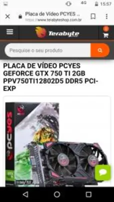 PLACA DE VÍDEO PCYES GEFORCE GTX 750 TI 2GB - R$ 499