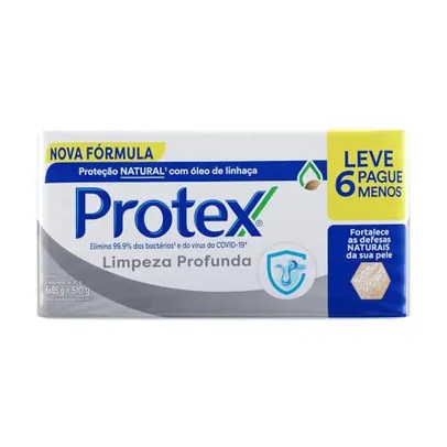 Kit Sabonete Protex Limpeza Profunda 85g 6 unidades (R$ 1,60 a Unid.)