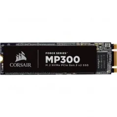 SSD CORSAIR MP300 480GB, M.2 2280, LEITURA 1600MBS E GRAVAÇÃO 1040MBS, CSSD-F480GBMP300 | R$499